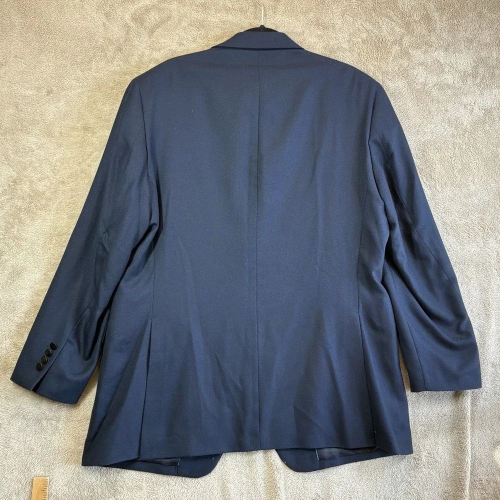 🇺🇲 Jos‎ A Bank Reserve Mens 44L Navy Two Button Wool Silk Coat Blazer